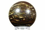 Polished Tiger Iron Stromatolite Sphere - Billion Years #352230-1